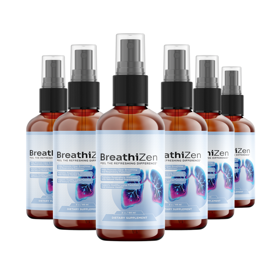 Breathizen 6 bottle official bundle pack of respiratory spray